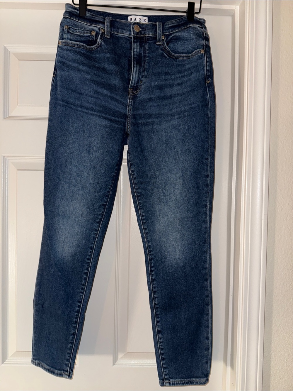 Daze Denim Moneymaker Women's Dark Blue High-Rise Slim Jeans